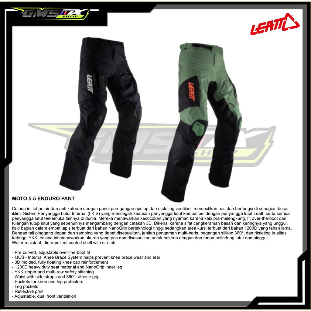 CELANA LEATT 5.5 ENDURO, CELANA TRAIL LEATT, CELANA LEATT