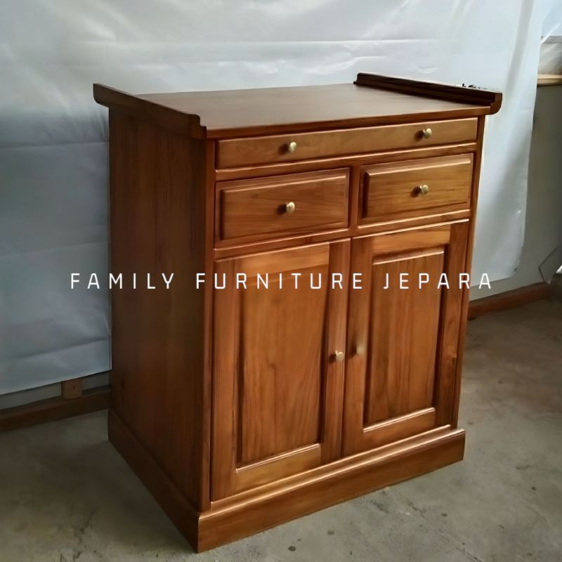 meja altar sembahyang 2 pintu kayu jati meja sembahyang lemari minimalis