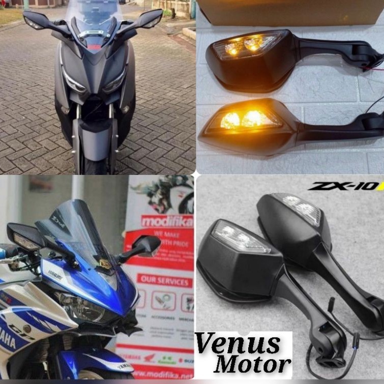 sepasang spion variasi spion ZX10R spion winglet spiong vering new model zx 25 zx10r spion variasi xmax nmax r15 cbr ninja spion model ZX10R spion ZX