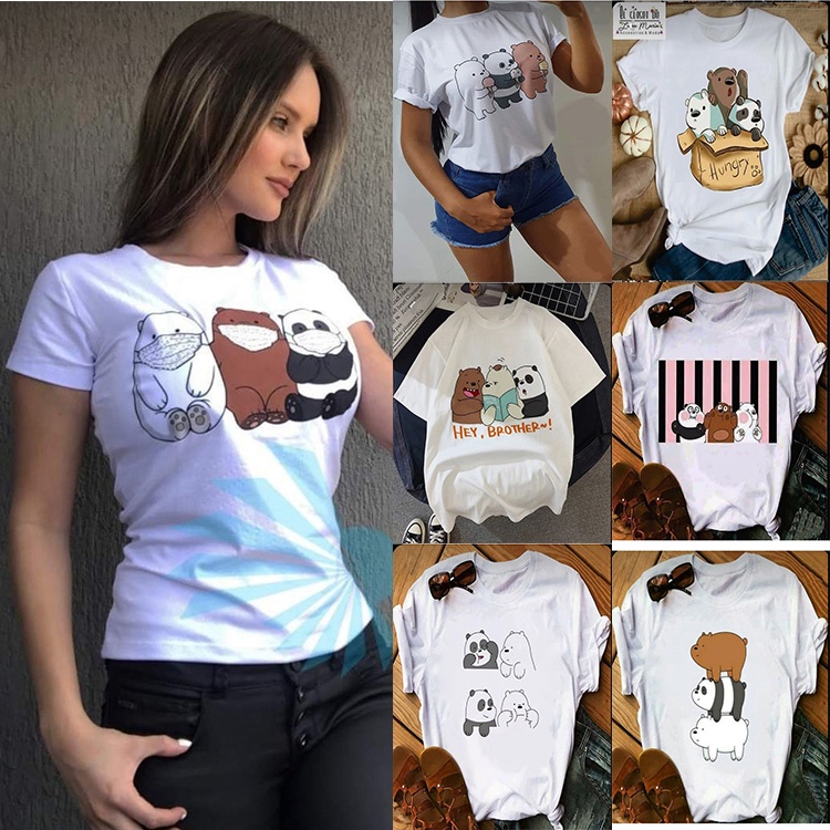 OSCAR FS COD✔️ Dewasa S-XXL &amp; Anak 1-10THN KAOS WE BARE BEARS EDISI WHITE KATUN COMBED 30S T-SHIRT PRIA WANITA ADULT KIDS Unisex Anak Laki Perempuan SABLON DIGITAL BEST FASHION