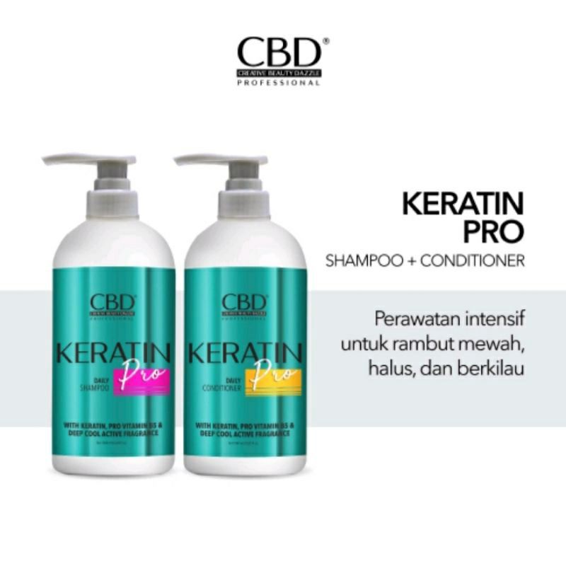[1000ML] [BPOM] CBD Professional Keratin Pro Daily Shampoo 1000ml | Shampo Rambut