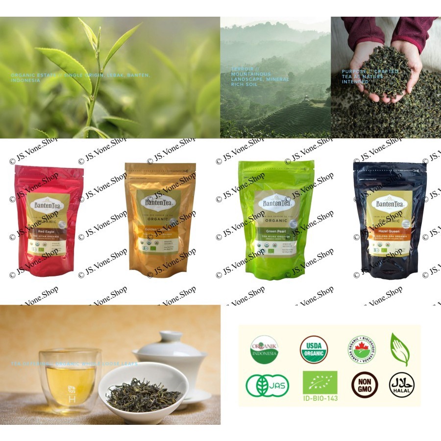 

Banten Tea Organic / Teh Hijau - Oolong - Hitam Organik Kemasan 500gr