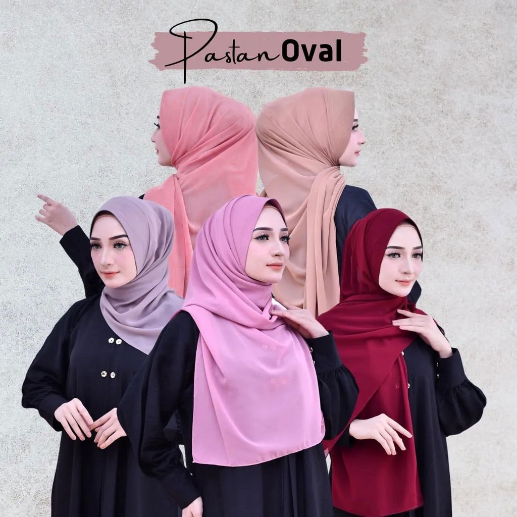 JILBAB PASHMINA OVAL PAD ANTEM / PASHMINA OVAL SOFT PAD ANTEM CERUTY BABYDOLL