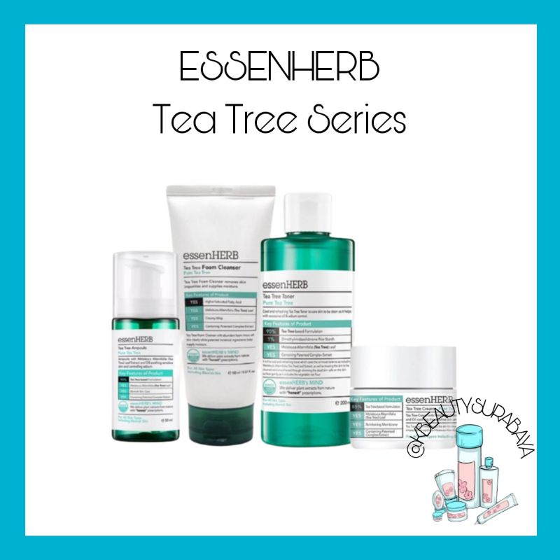 (BPOM) ESSENHERB ALL PRODUCT / ESSENHERB Tea Tree / ESSENHERB Bulgarian Rose / ESSENHERB Blacktea Peeling