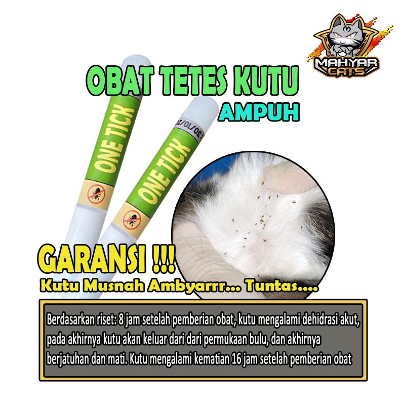 Obat Tetes Kutu Kucing ONE TICK by Petco Clever Solutions for cat Pembasmi Penghilang Kutu Anti Parasit Detick Revolution Terbukti Ampuh Furyou For cat