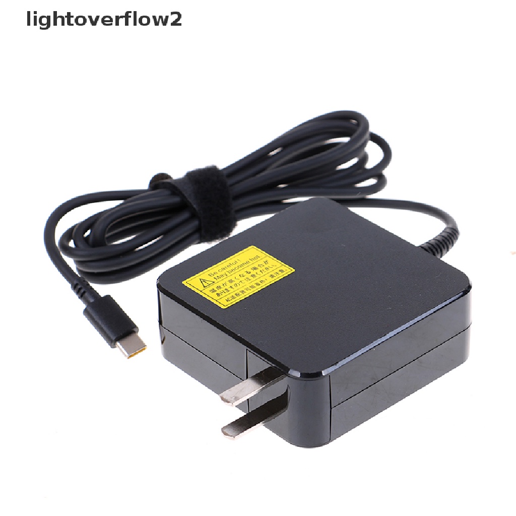 (lightoverflow2) Adapter Power Charger USB Tipe-C 65W Untuk HP / Laptop