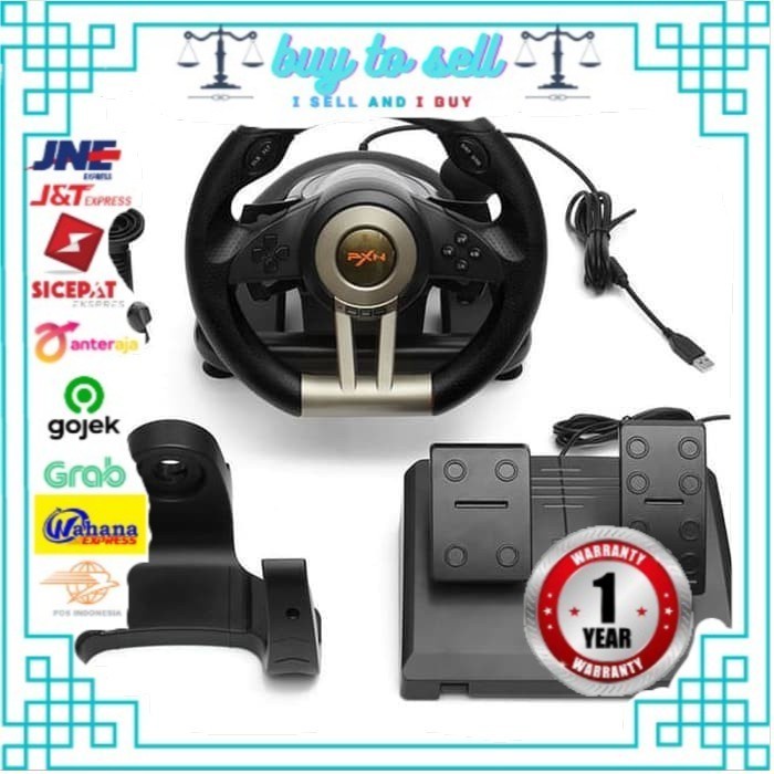 [Acc/Aksesoris] Pxn V3Ii Racing Steering Wheel Stir Setir Ps Ps3 Ps4 Pc Xbox Console / Ps / Psvita /