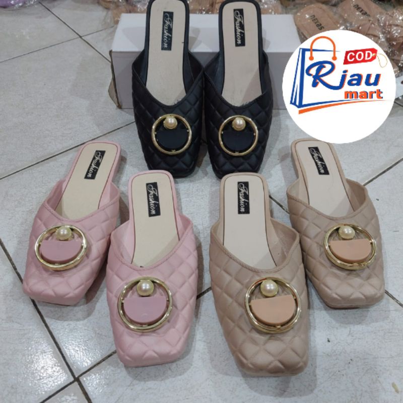 sandal wanita - Slop jelly empuk ringan