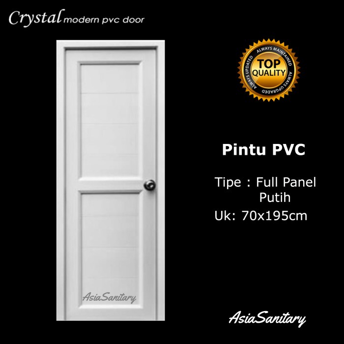 Kamar Mandi Pintu Kamar Mandi Wc Merk Crystal Full Panel Putih