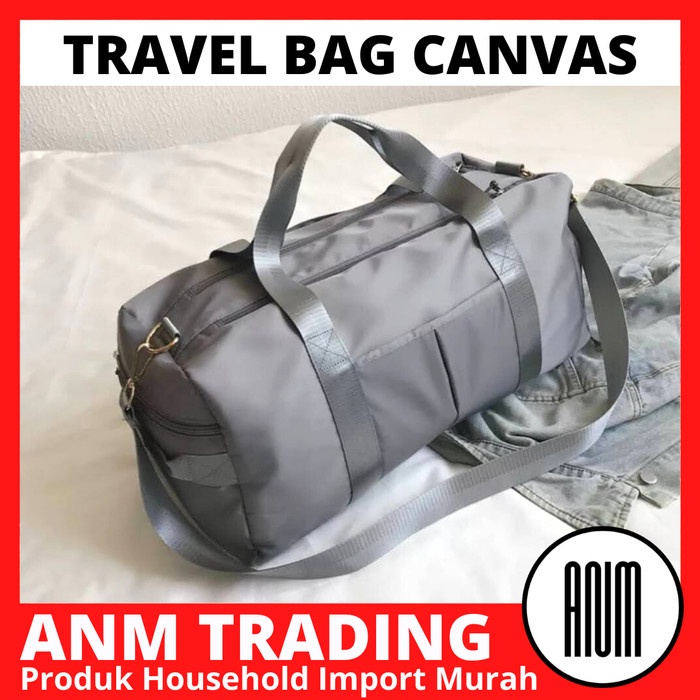 PROMO TAS WANITA Tas Travel / GYM / Sport Bag Wanita Unisex - Pink - Abu-abu KEKINIAN RANSEL TERBARU