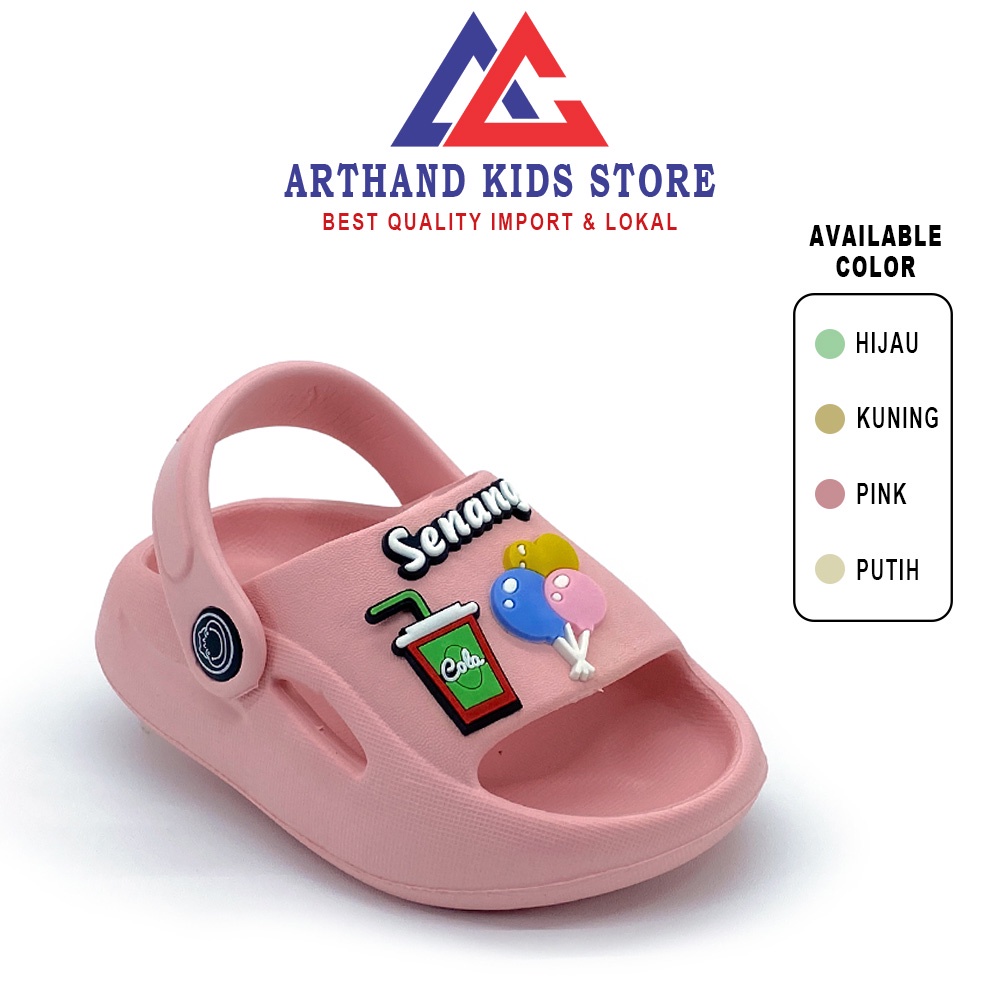 Arthand - Sandal Anak Perempuan Model selop tali belakang New model karakter Irsoe Senang 1-3 tahun
