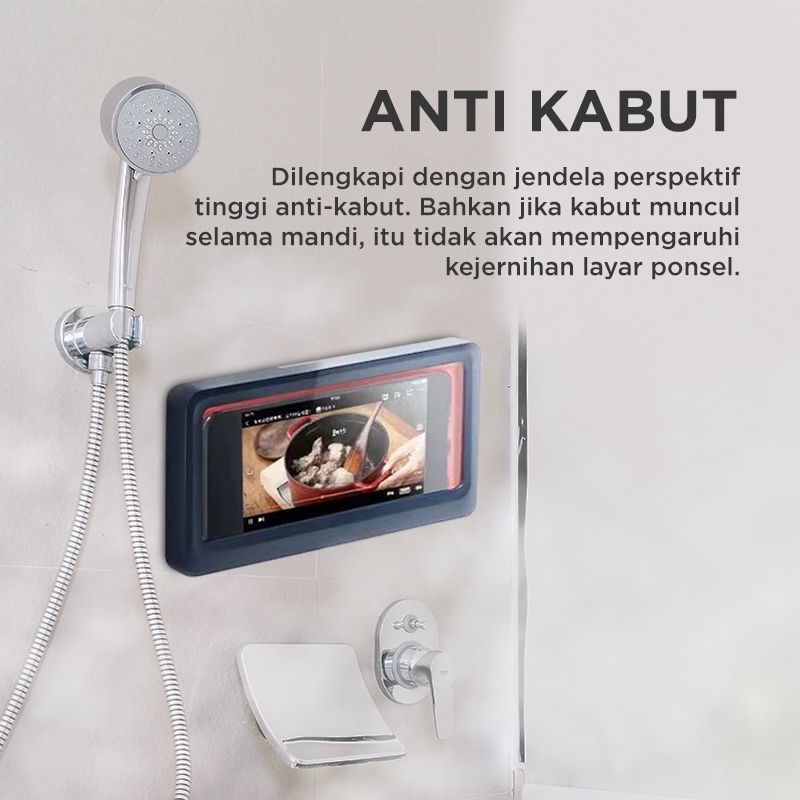 kasus tahan air ponsel case hp holder kotak penyimpanan handphone magic box kamar mandi waterproof