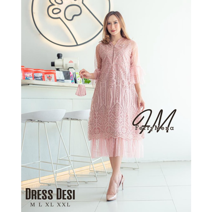 [ Jumbo Baru  ] Dress Pesta Wanita Kekinian 2022 LD110 Bahan TILLE SAPTO PREMIUM MIX TULLE DOT Korea