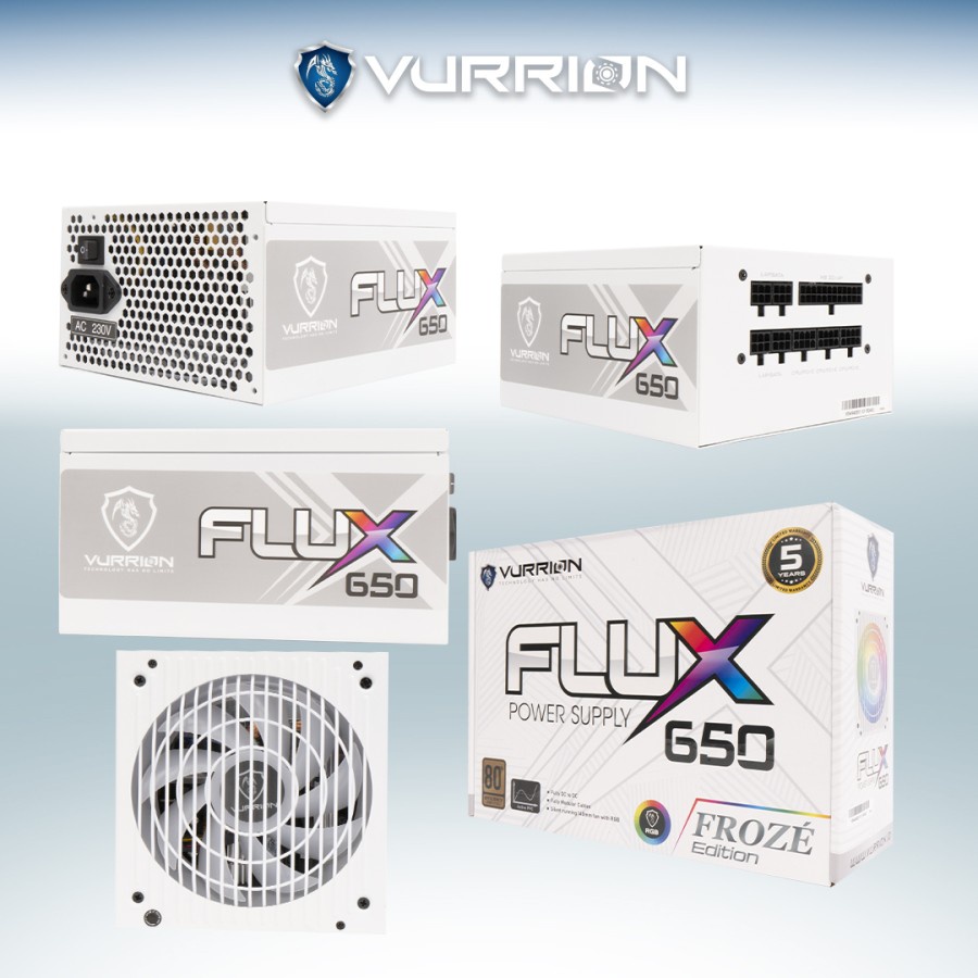 POWER SUPPLY / PSU / ATX VURRION FLUX 650 RGB FROZE ARCTIC