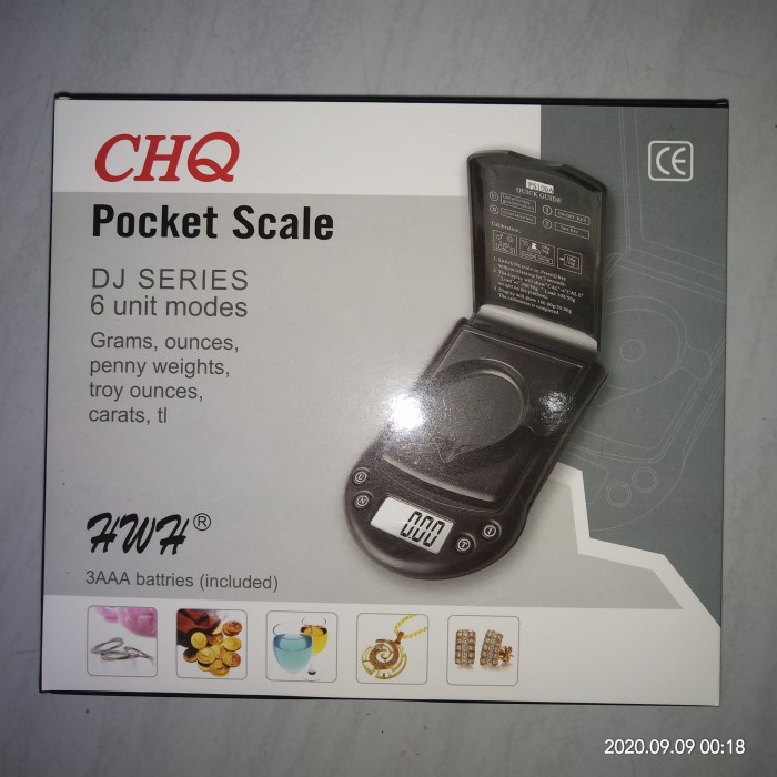 Chq Pocket Scale Timbangan Digital Chq 200Gr/0,01 Digital Scale
