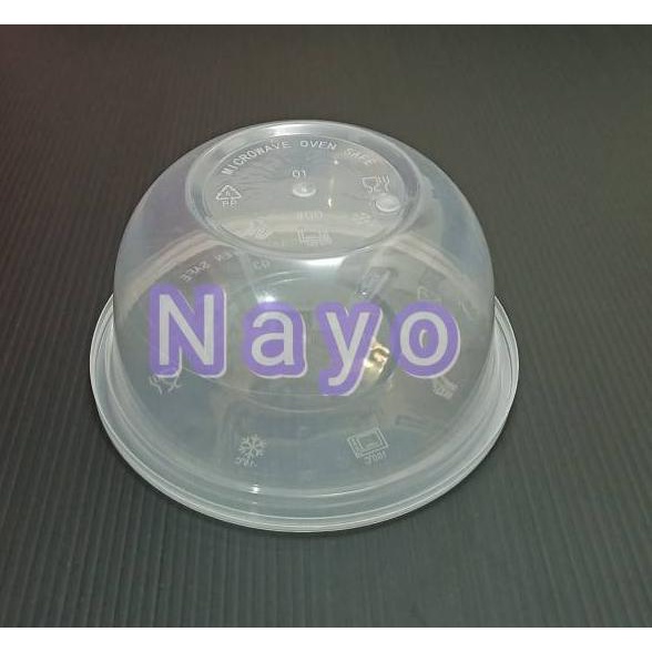 Spesial--Cup plastik 400ml (25pcs) / Cup salad / Mangkok plastik / Food container