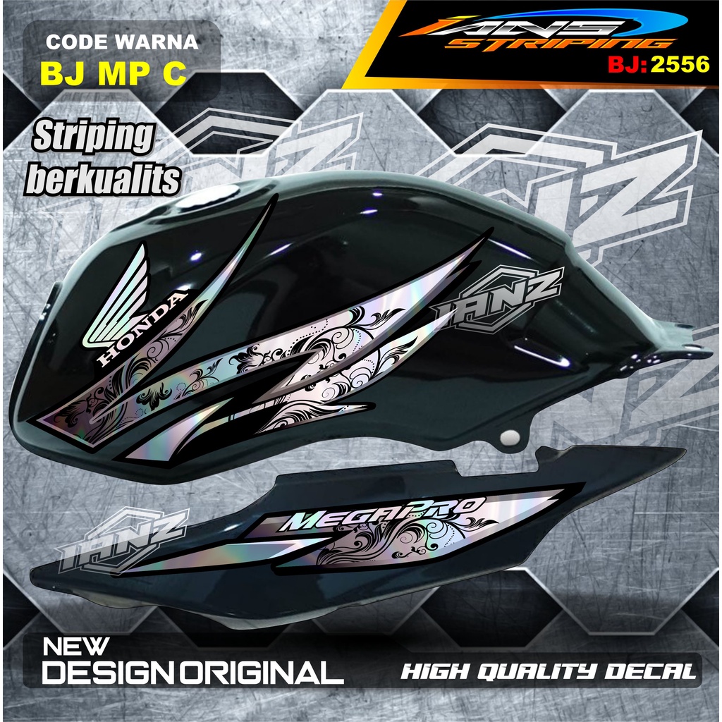 STIKER STRIPING MEGAPRO PRIMUS VARIASI HOLOGRAM / STRIPING CUSTOM  MEGAPRO / STIKER LIS STRIPING MP TERMURAH