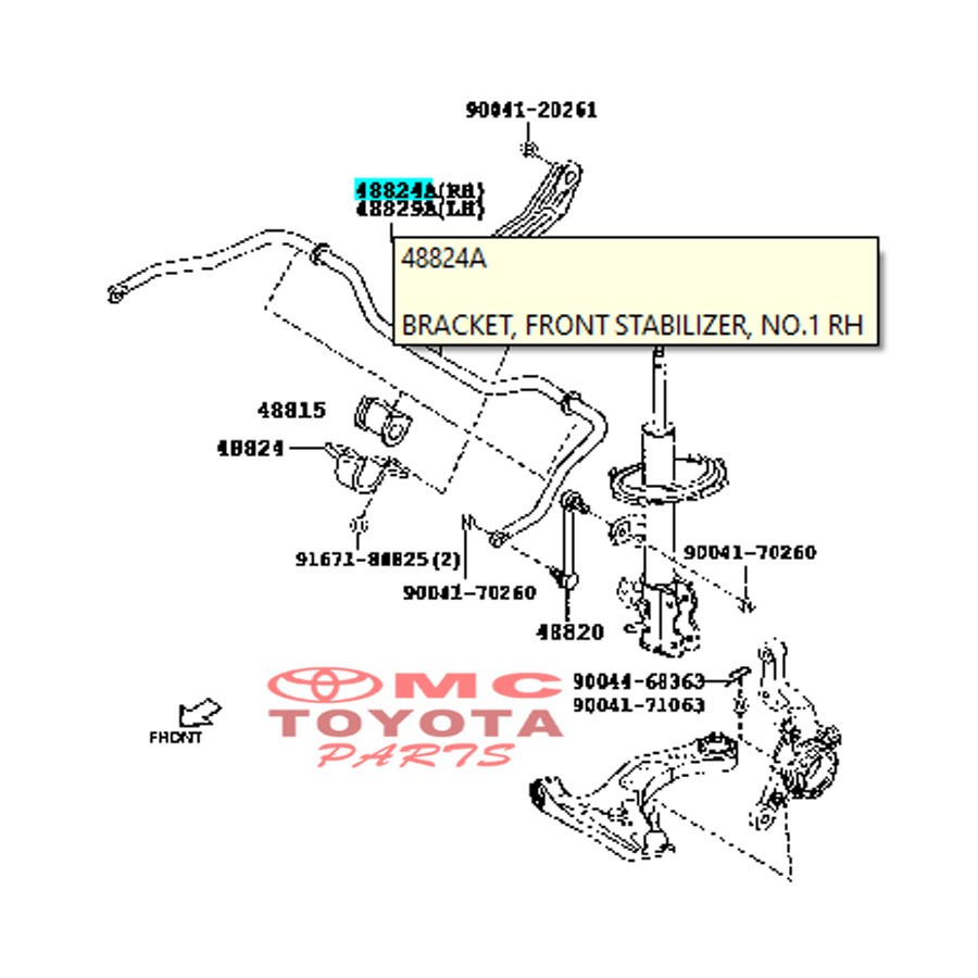 Bracket Dudukan Stabil Depan Kanan Avanza Xenia RushTerios 48809-BZ010