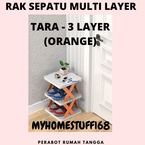 RAK SEPATU MODEL LIPAT PORTABLE / MULTI LAYER SERBAGUNA MAX 5 LAYER