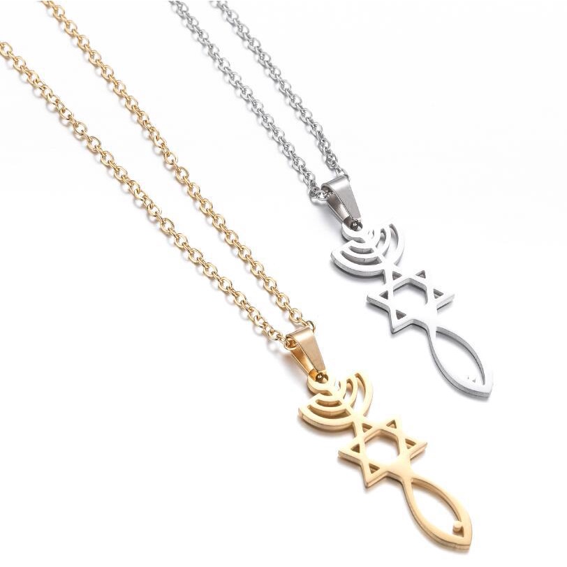Six Star Geometric Collar Chain Girl's Korean Fashion Simple Pendant Necklace