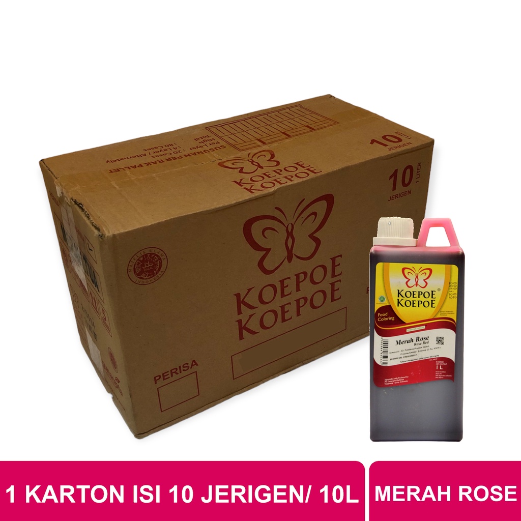 

Koepoe Koepoe Pewarna Merah Muda 1 Karton isi 10 Liter