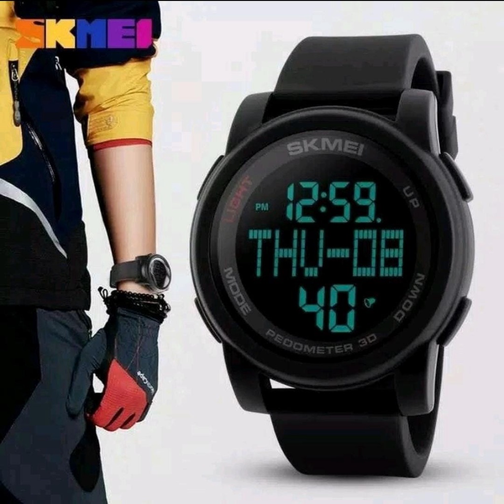 SKMEI 1257 JAM TANGAN PRIA SPORT DIGITAL STRAP RUBBER ANTI AIR JAM TANGAN PRIA KASUAL SPORT MAN WATCH