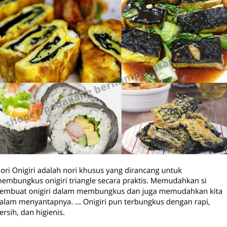 

Promo Triangle Onigiri Sushi Nori 100 Sheet Halal MUI | Nori Onigiri 99Q