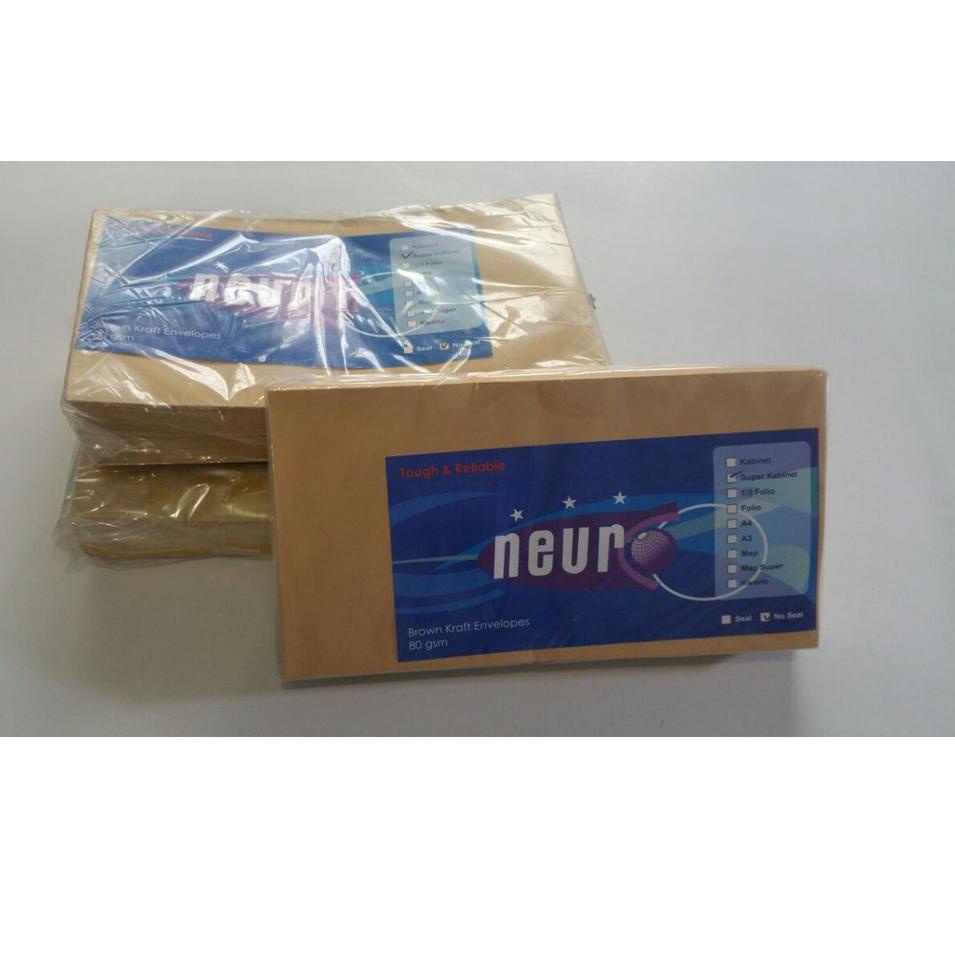 

Grosir Hari Ini NEURO - Amplop Coklat Ukuran Super Cabinet No Seal - Pack