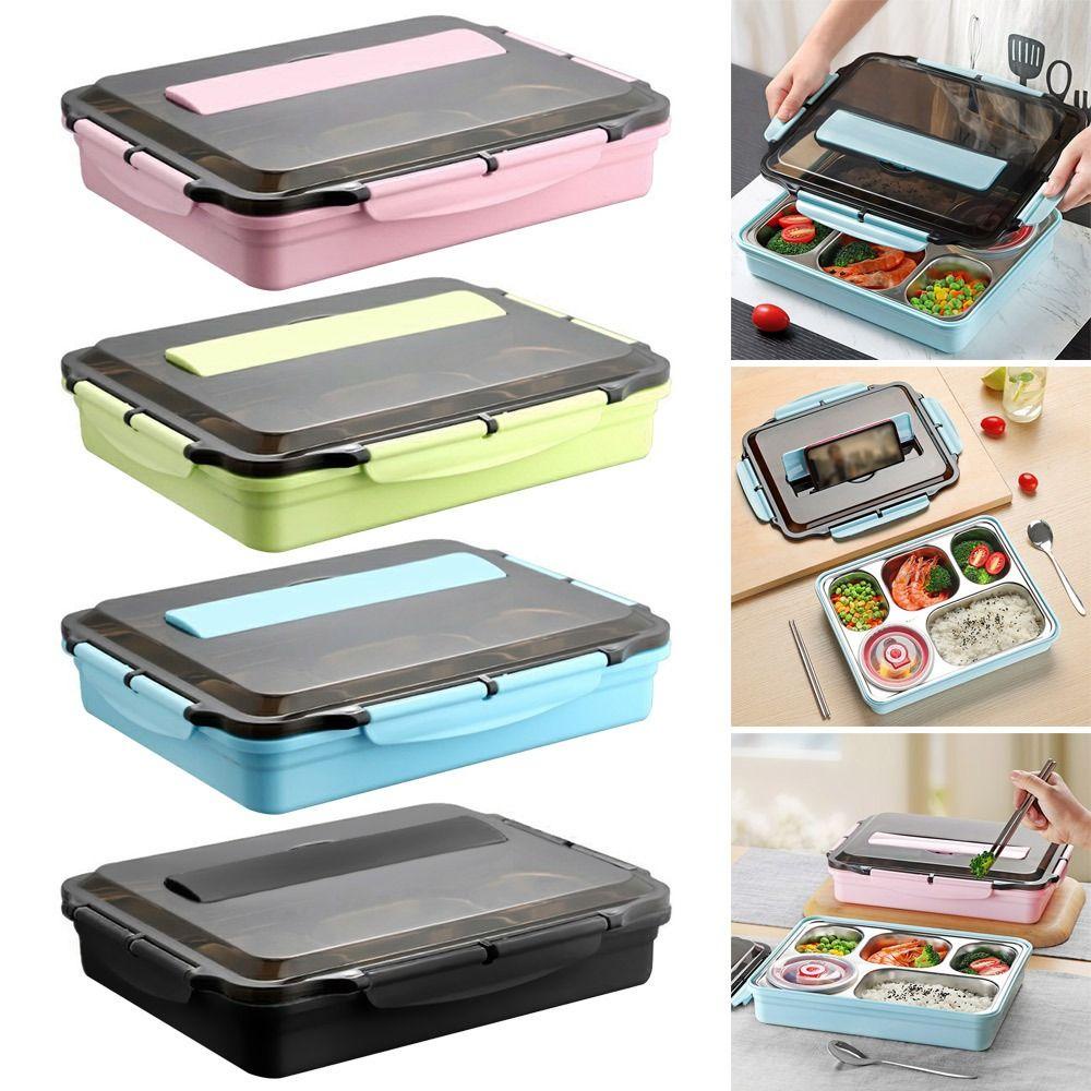 Preva Insulation Lunch Box Mudah Dibawa304Kotak Makan Siang Kerja Insulasi Thermal Stainless Steel