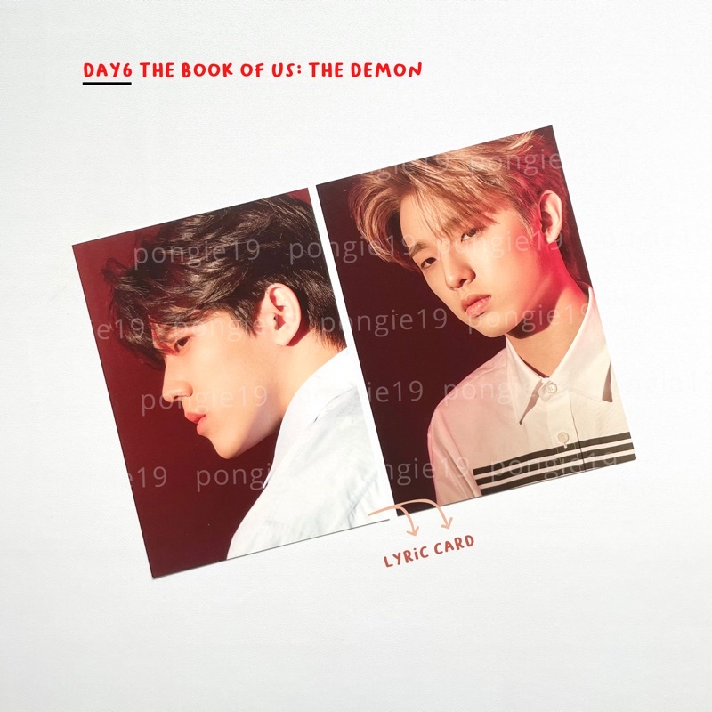 DAY6 DEMON LYRIC CARD / JAE / DOWOON