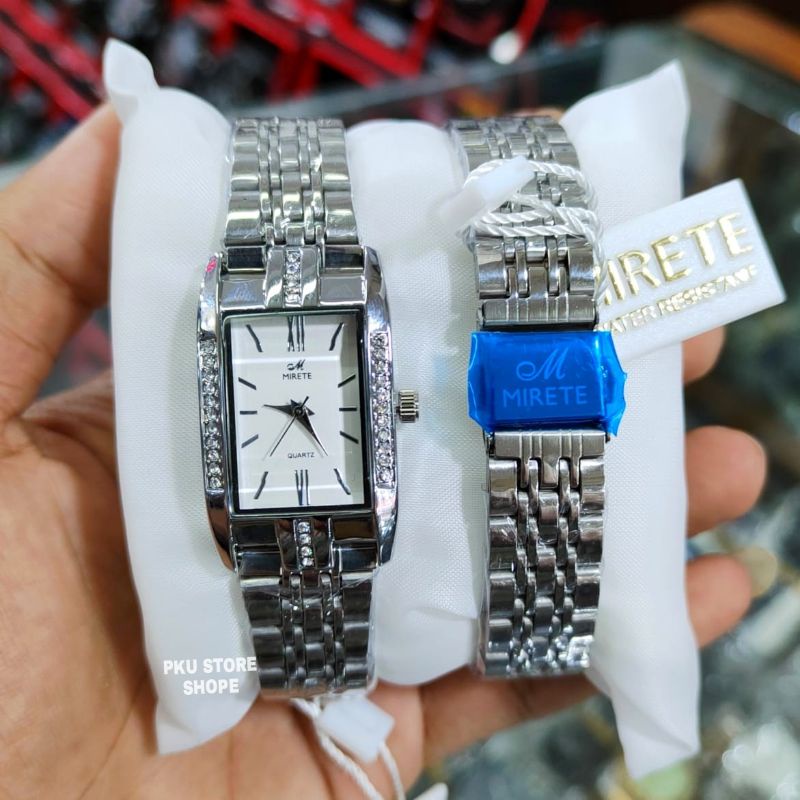 JAM TANGAN WANITA PETAK PERMATA MODEL TERBARU ANTI AIR || RANTAI STAINLISS || JAM TANGAN WANITA ANALOG QUARTZ || JAM TANGAN WANITA MEWAH || JAM TANGAN WANITA COD