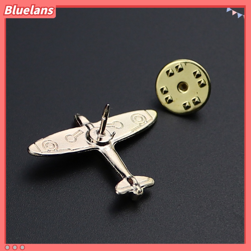 Bluelans Collar Clip Luxury Plane Shape Alloy Pilot Miniature Aircraft Collar Clip