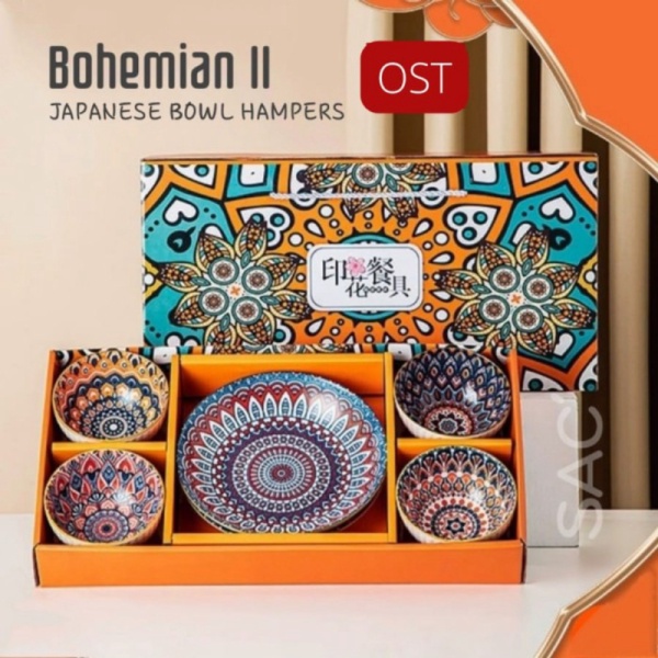 

Dijual OST - BOHEMIAN II Hampers Kado Bowl Set Mangkok Keramik Mangkuk Jepang - 4 BOWL 1 PIRING Berkualitas