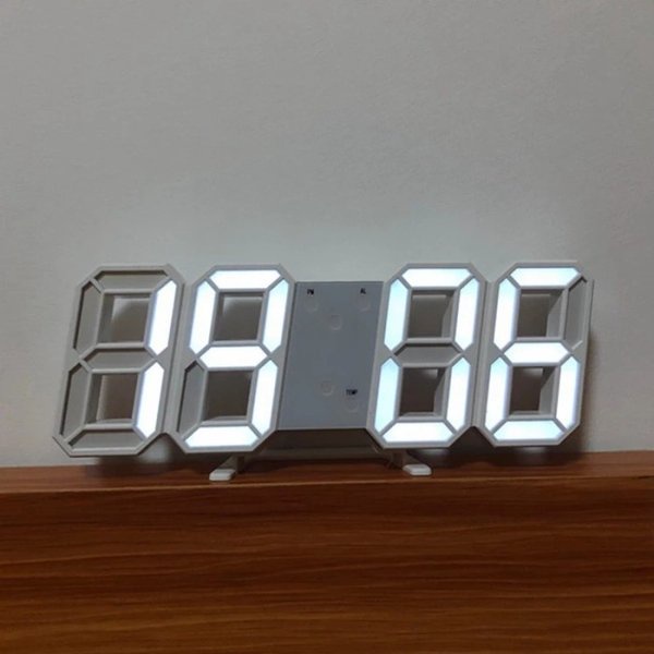 Jam Meja Rangka Digital Angka LED Clock Alarm Kabel USB Elegant