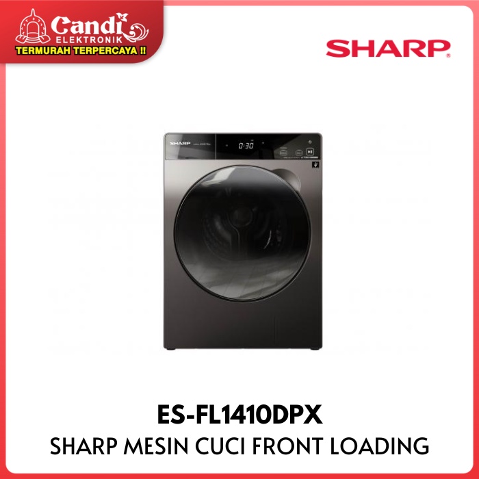 SHARP MESIN CUCI FRONT LOADING 10,5 KG  ES-FL1410DPX