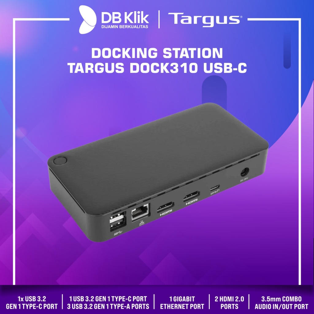 Docking Station Targus DOCK310 USB-C to USB-A USB-C HDMI RJ45 65W PD