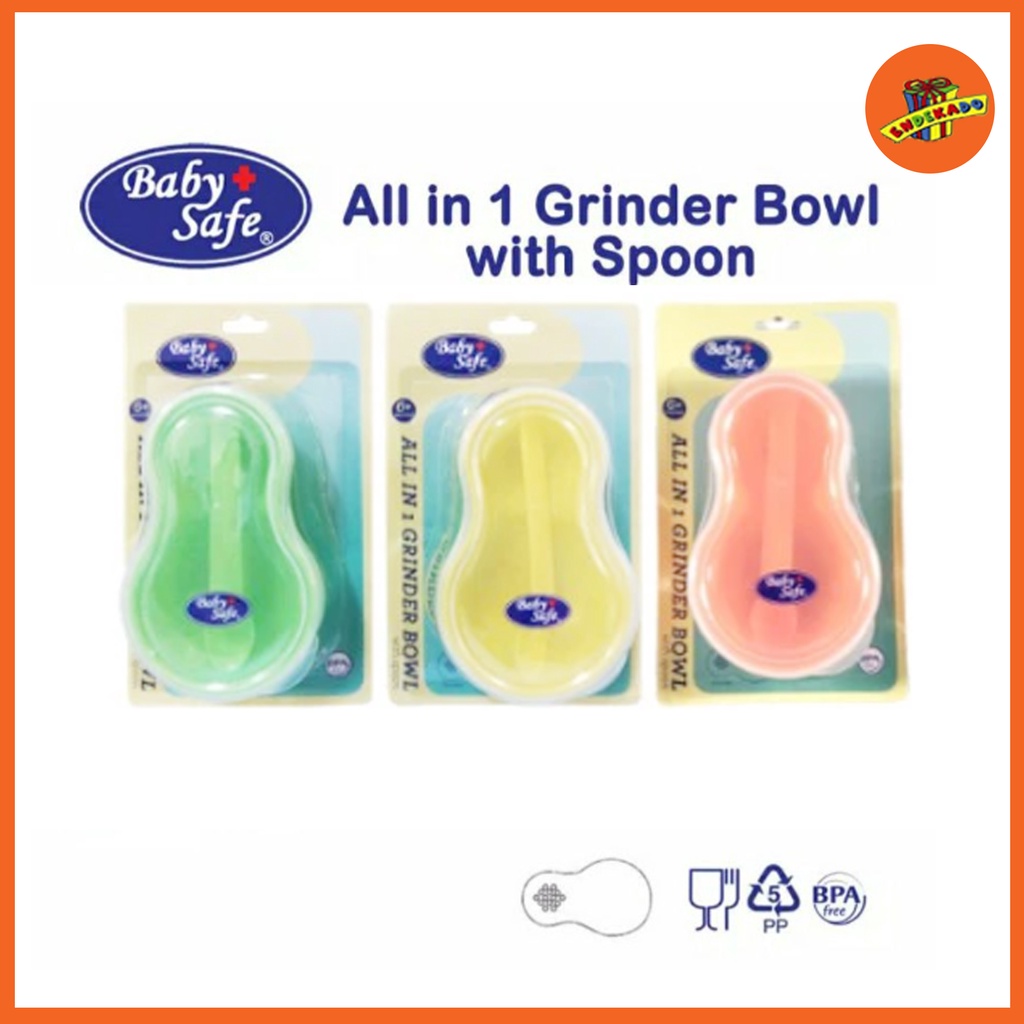 Baby Safe All In 1 Grinder Bowl with Spoon