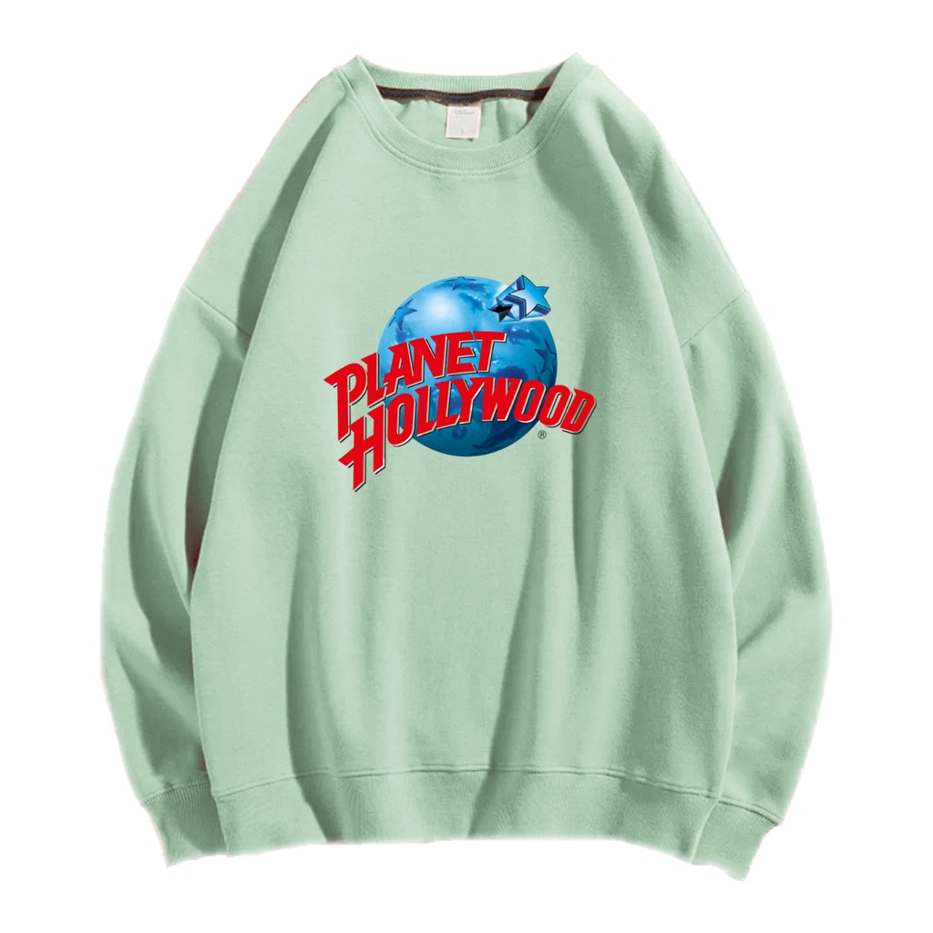 PLANET HOLLYWOOD SWEATER CREWNECK PRIA WANITA Size M-XXL GAWA