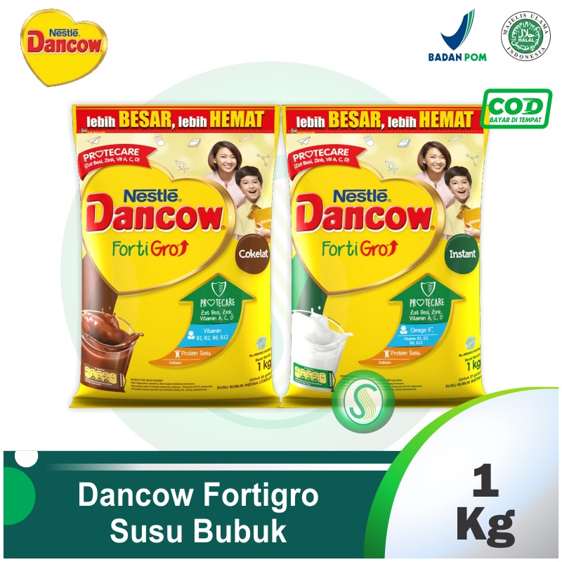 

Dancow Fortigro Susu Bubuk Bernutrisi Rasa Cokelat / Instan 1kg