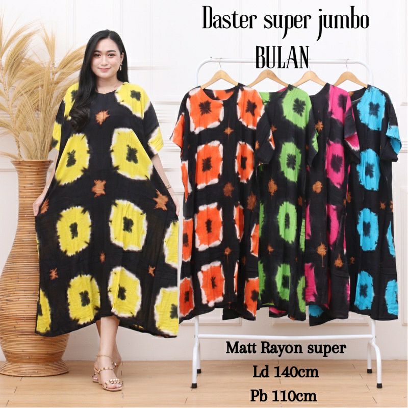 daster jumbo ld 120 / ld 130 /ld 140/ daster rayon kekinian / daster lengan pendek panjang/ daster b