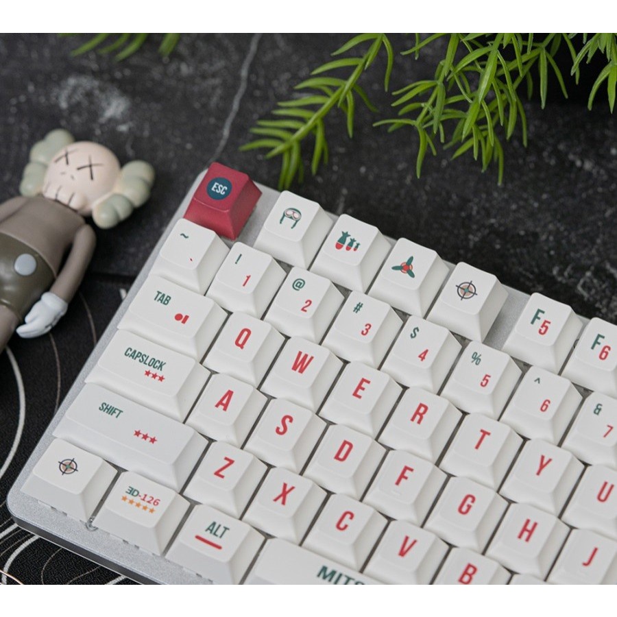 Yiqi Airplane PBT Dye-sub Keycaps 126 set Cherry Profile