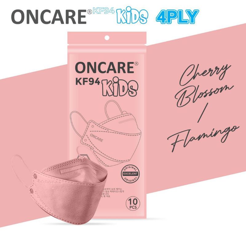 Masker KF94 Anak 4ply Korea Premium Mask Warna Murah-KF94 CHERRY BLOSSOM