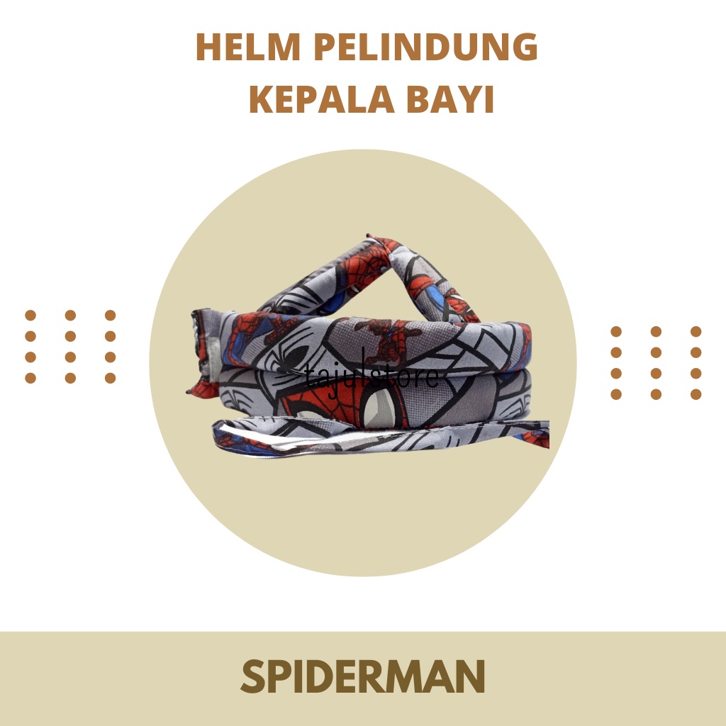 Helm Pelindung Kepala Bayi Spiderman | Baby Head Protector