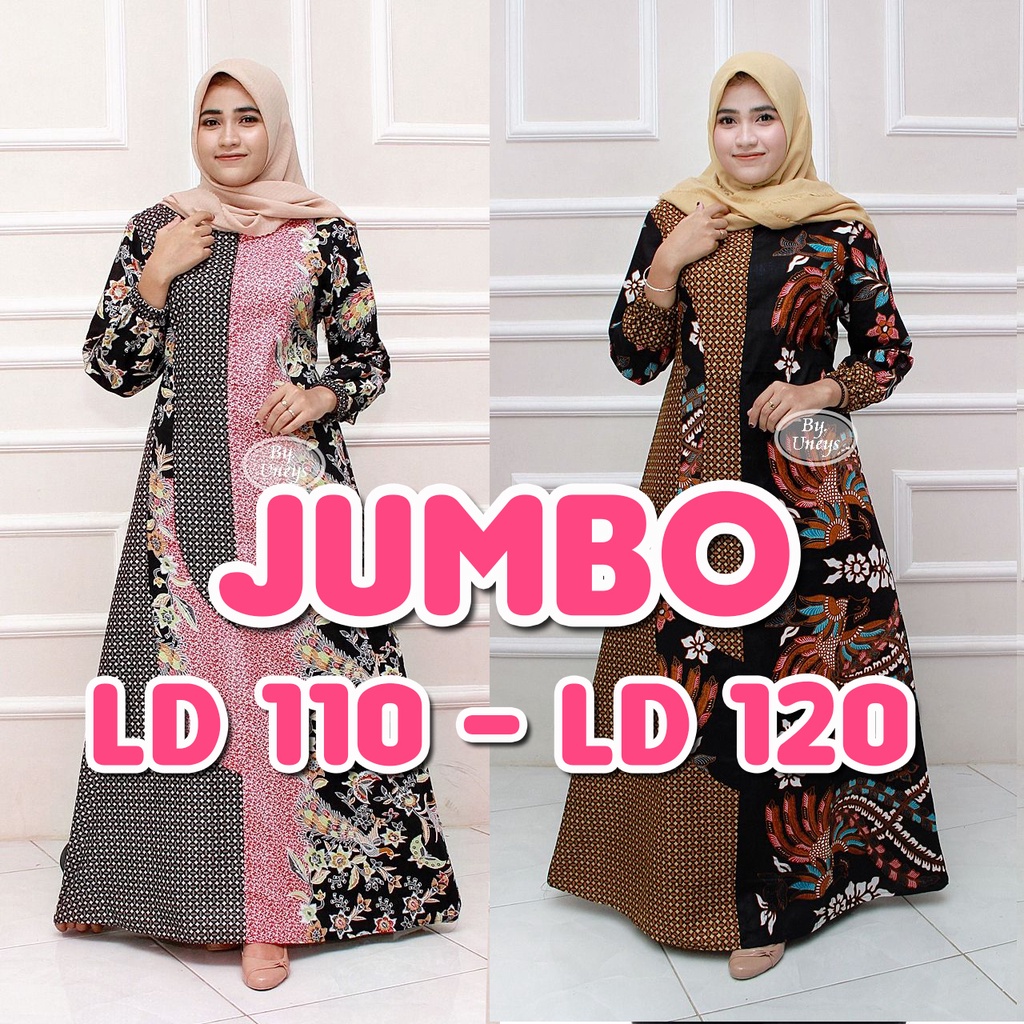 / GAMIS BATIK JUMBO TERMURAH / JUAL GAMIS JUMBO / GAMIS JUMBO LD 120 / GAMIS JUMBO XXXL