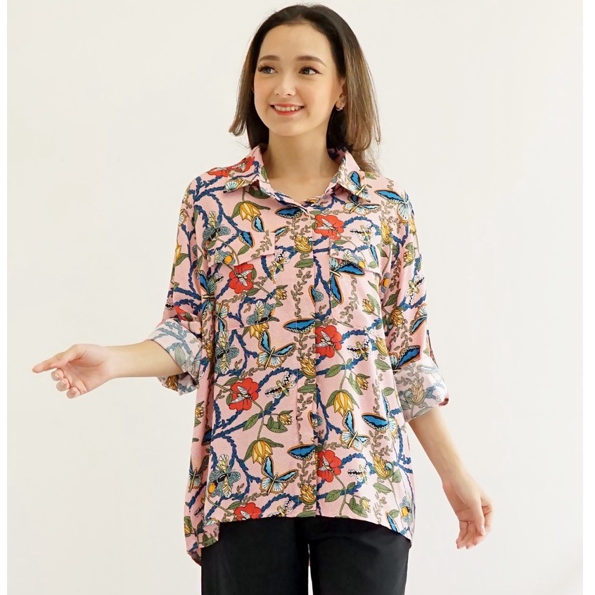 CallieTamami - A 6444 Butterfly Rayon Tops