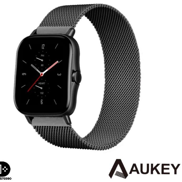 [ghd] - Strap Stainless Steel 20mm Aukey LS02 Fitness Tracker LS 02 Tali Jam Tangan Smartwatch 12