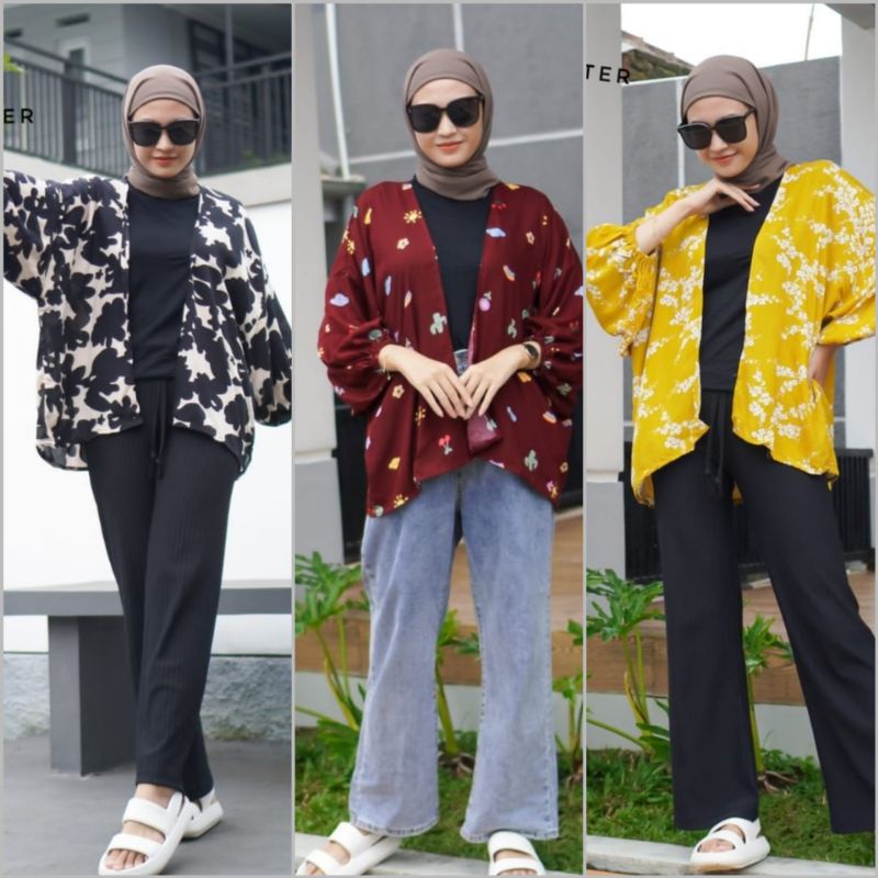 BISA COD KIYOWO OUTER/ OUTER MOTIF/ OUTER RAYON/OUTER HIJAB/OUTER BUNGA / OUTER ETNIK / BOLERO WANIT