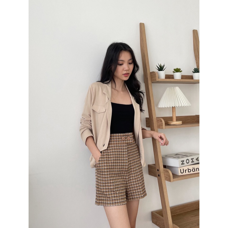 Kadaka B-0165 Celana Pendek Tweed Short Pants Wanita