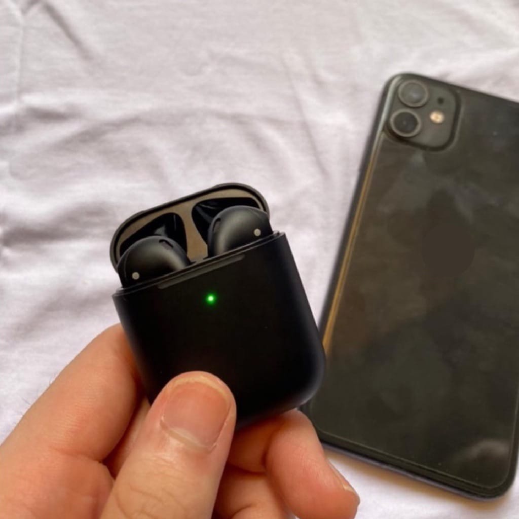 Pods Gen 2 Black Edition Wireless Charging Case (Highest Version) Headset Bluetooth By D_Real Entrepreneur