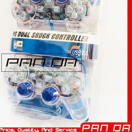 Joystick Laptop PC USB Double Dual Stick Transparan Analog Gaming Stik